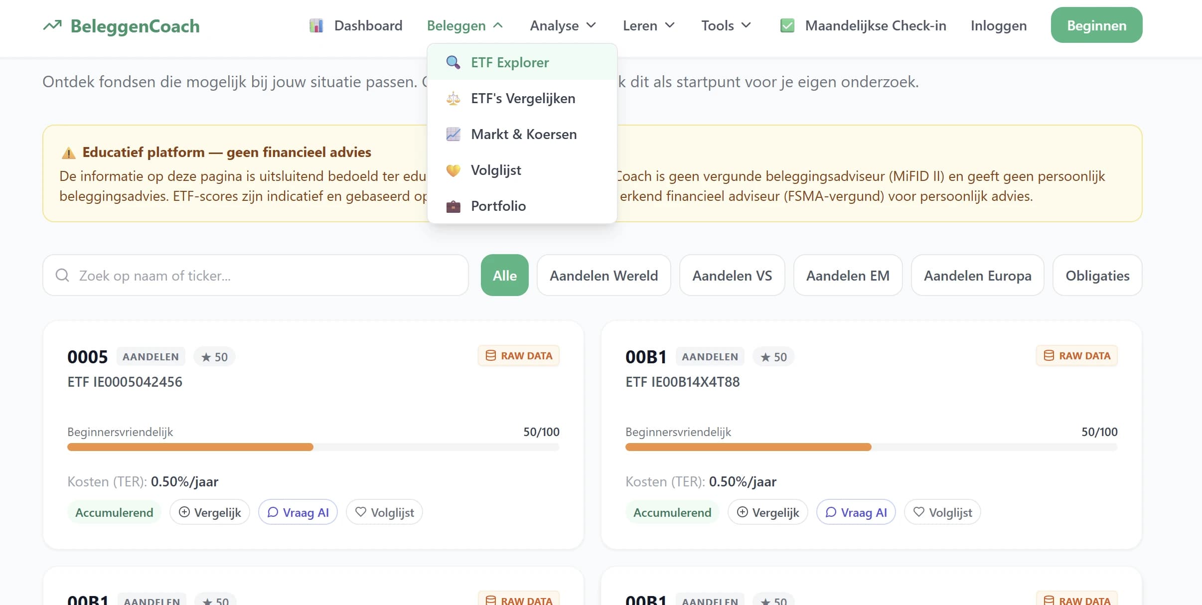 Beleggen Coach AI screenshot 1